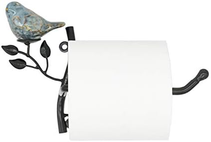 OwlGift zidni metalni toaletni toaletni nosač t / keramičke ptice, Roll Organizator za kupaonicu -