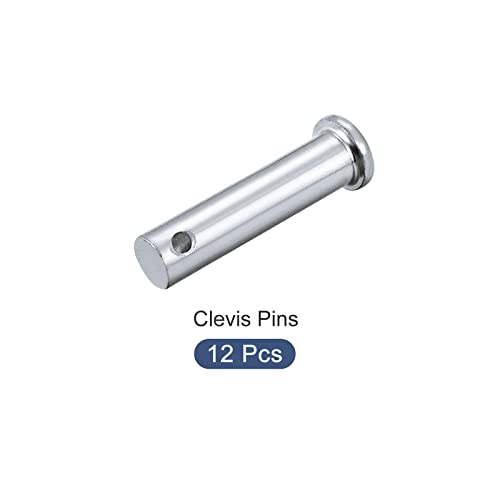 METALLIXITY Clevis pinovi 12kom, igla za pričvršćivanje od karbonskog čelika sa jednom rupom-za metalne uređaje, montažu namještaja, industriju, uradi sam