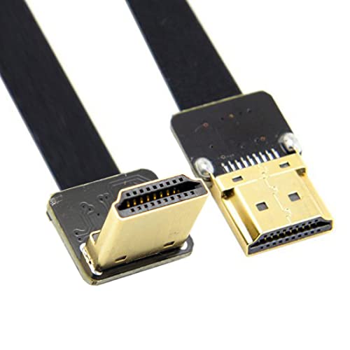 Chenyang CY 50cm FPV HDMI tip A mužjak do 90 stupnjeva dole ugao HDMI muški HDTV FPC ravni kabel za