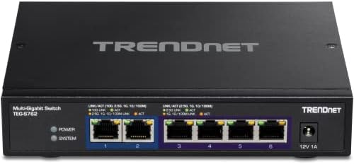 TrendNet 6-port 10G prekidač, 4 x 2,5 g RJ-45 Base-T priključci, 2 x 10g RJ-45 portovi, 60Gbps Kapacitet