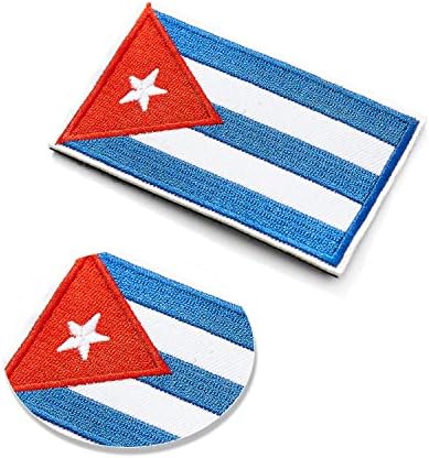 4pcs Cuba Cubans zastite zastepene, kuka i petlje vezene zastave za zastave za pakete za ruksake Hat jakne