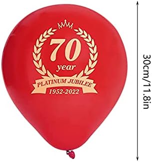 0 TE 70 GODINA ukrašavanja kraljice baloni sa zlatnom vrpcom 2022 Street Party Proslava Velika