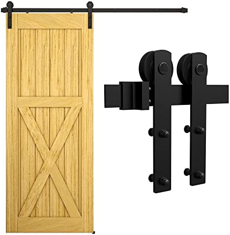 LQKUMJG 6FT Klizna vrata za vrata za jednokrevetna vrata za jedno drvo, glatko i tiho, jednostavan za ugradnju FIT 35 široko i 1,18 -1,96 ploča za debljinu, uključuje upute za instalaciju