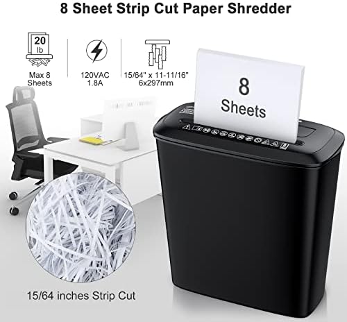 Bonsaii 8 list strip Cut S120-C Rezač papira za upotrebu u kućnoj kancelariji & amp; 24 pakovanje