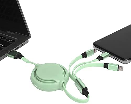FOSA 3 u 1 USB kabl za punjač s titekom, za iOS, za priključak, prijenosni višestruki punjački kabel metalna glava višestruka kabel za punjenje za pamet pametne telefone