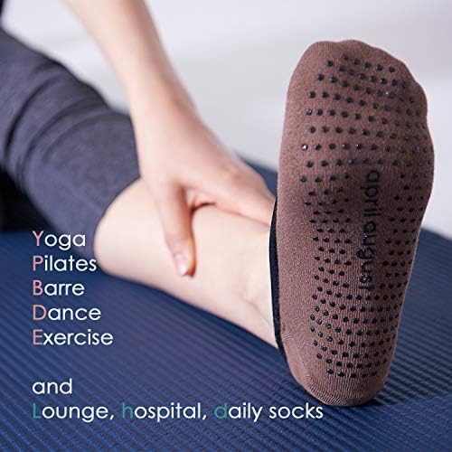 Aprilaugust joga čarape s ne kliznim hvataljkama i leopardom, savršenim za pilates, barre, balet,