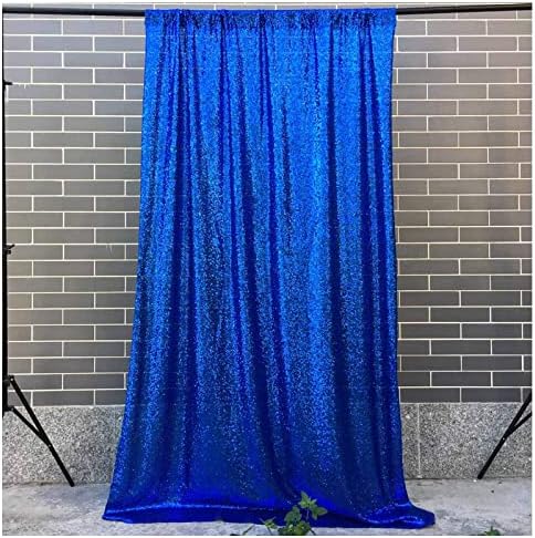 LQIAO 4FTx10FT-125cmx300cm kraljevsko plave pozadine sa šljokicama,dekoracija Pozadine Za Vjenčanje za zabave,