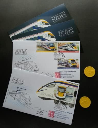 Malaysia Marke Electric Train Service ETS 2018 Željeznica * Potpisan * neparni oblik * ulaznica