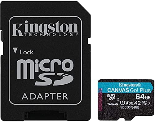 Kingston MicroSD 64GB Canvas Go Plus memorijska kartica sa adapterom radi sa GoPro Hero 10 Black Bones klasom
