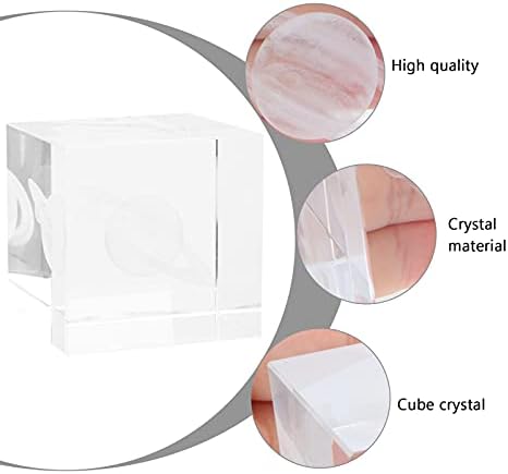 Bestoyard Početna Dekor Decocosiones para Salas de Casa Cubic Crystal Decor: Moon isklesan kristalno staklo