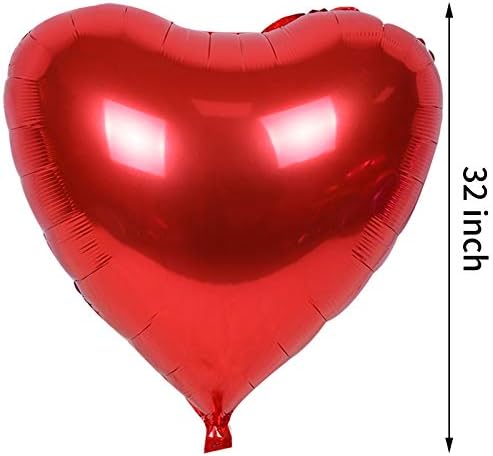 4 kom Ogroman baloni u obliku srca, 32 inča Romantične velike balone crvene folije za angažovanje vjenčanja Valentines Day Godišnjice Dekoracije