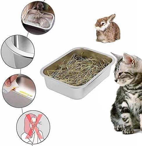 Tehnička kutija za otpatke od nerđajućeg čelika za kontrolu mirisa mačaka i kunića nelepljiva glatka