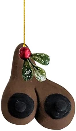 Nekoliko Santa Butt Bell Ornament 2022 Smiješni božićni ukras sušeni Garland