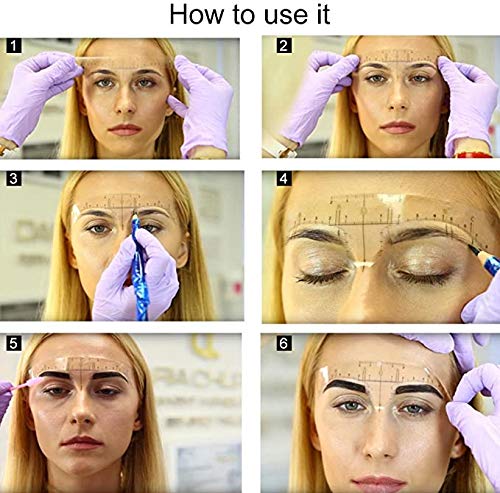 10/50/100 kom Microblading naljepnica za obrve, ljepljivi vladar za mjerenje obrva za jednokratnu upotrebu,vodič