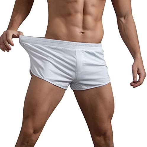 BMISEGM MENS bokserske kratke hlače Muške ljetne pune boje pamučne hlače Elastična opsega labavi brzi suhi casual