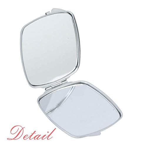 Brown Rock Gruba Površina Uzorak Ogledalo Prijenosni Kompaktan Džep Makeup Dvostrano Staklo