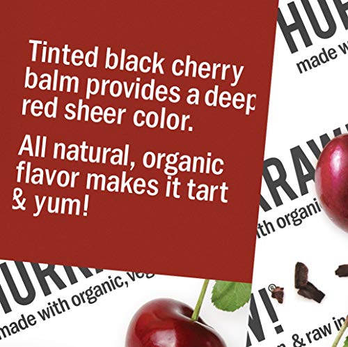 Ura! Black Cherry tonirani balzam za usne, 2 pakovanja: organski, certificirani Vegan, okrutnost