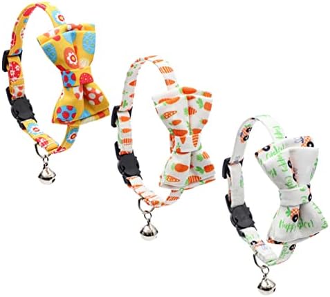 BCOATH 3pcs Bunny ogrlica dekorativna leptir mašna pokloni pet zvona štenci štene sa zvono lanac jaja Neckchain