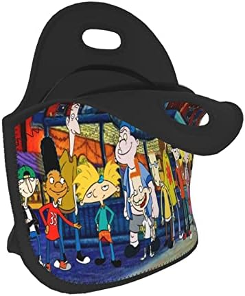 ORPJXIO torba za ručak Hej Anime Arnold! Kutija za ručak za višekratnu upotrebu prenosiva neoprenska
