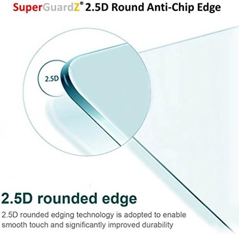 [2-Pack] za LG G4-SuperGuardZ kaljeno staklo za zaštitu ekrana, 9H, 0.3 mm, 2.5 D okrugli rub,