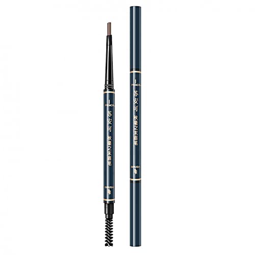 ZITIANY olovka za obrve duga Ultra-Fina dvostruka 2-u-1 Set četkica za olovku za obrve, prirodni glatki alat za šminkanje obrva, A06#Brown, 1 kom