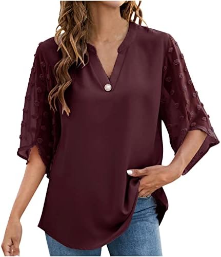 Ženska bluza Ljeto Jesen kratki rukav Odjeća V vrat Lounge skroman Top Shirt za ženski H5 H5