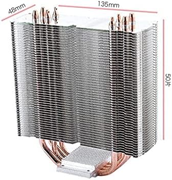 YIAAN CPU Cooler Fan CPU Cooler sa 120mm PWM tihim ventilatorom, 4 Heatpipes bijeli LED CPU vazdušni hladnjak