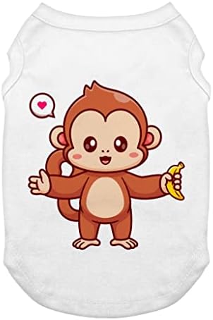 Preslatki Rezervoar Za Majmunske Pse-Majica Za Pse Sa Životinjskim Printom - Slatka Odjeća Za Pse