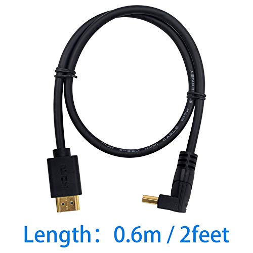 Poyiccot HDMI 2.0 kabl 2 stope, 4K@60Hz HDMI na HDMI kabl, 90 stepeni HDMI muški na muški kabl 18Gbps high Speed HDMI 2.0 kabl pozlaćen prema gore ugao HDMI konektor kabl