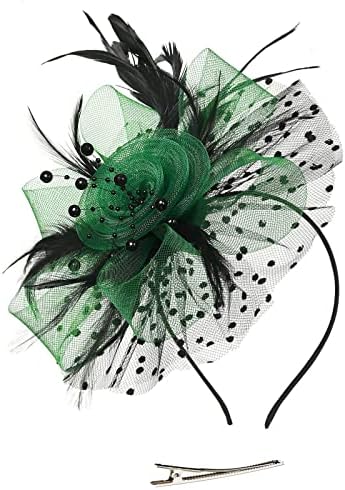 Žene Organza Crkva kape 20s 50s pero Fascinator cvijet pero neto ples šeširi oprema za čajanku
