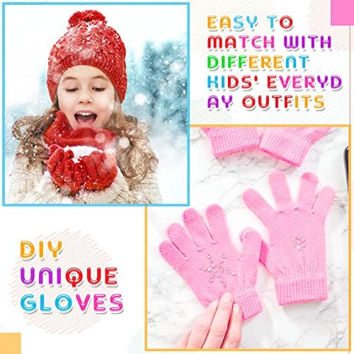 JaGely 32 para dječije zimske rukavice rasute tople pletene rukavice za djecu rastezljive pune rukavice