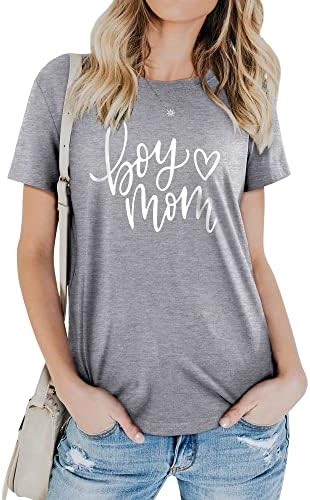 Femle Boy mama Tee majica za žene s kratkim rukavima Pismo tiskane grafičke majice slatke mame poklone Ležerne ljetne vrhove