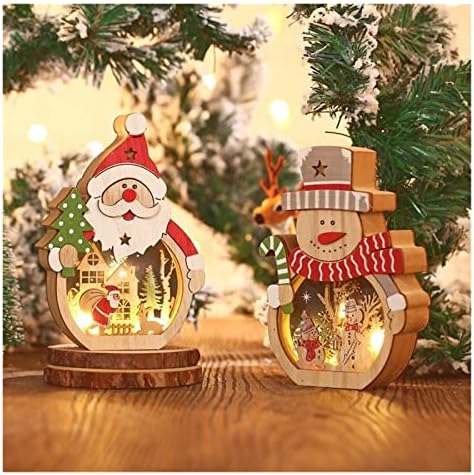 Drveni ukrasi za božićni stil pifude, božićne svjetlosne dječjeg claus kreativnog dječjeg poklon-stola