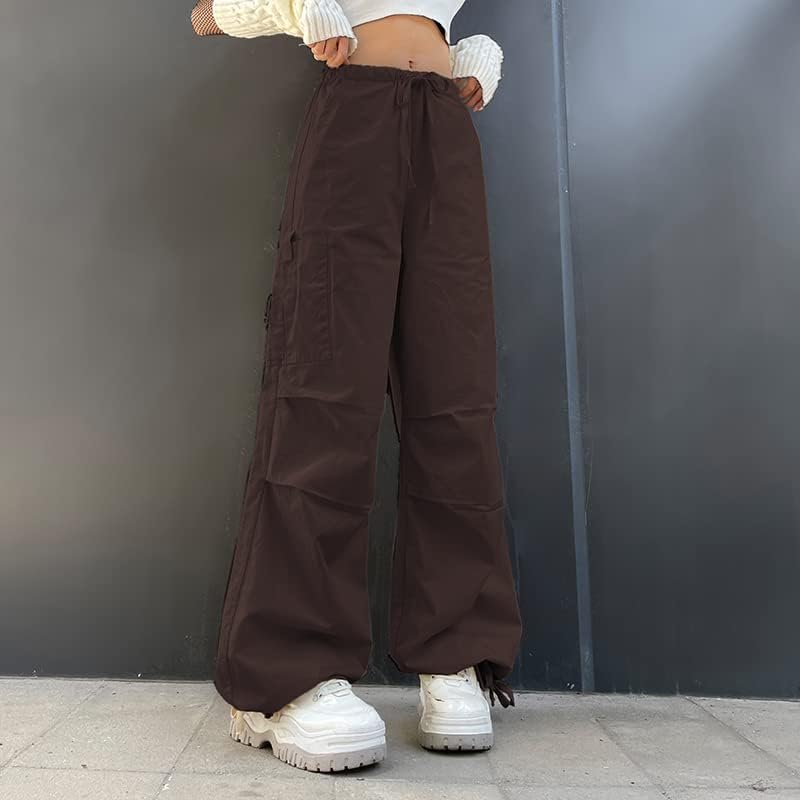 Žene prevelike teretne hlače izvlačenja vrećama s malim strukom labavi duks cinch donji joggeri hipi pantalone vintage