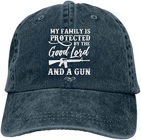 Moja porodica je zaštićena od strane dobrog Gospoda i pištolj kamiondžija šešir Cool prozračan Mens & ženski