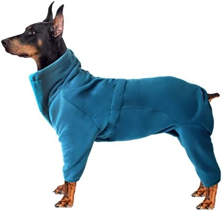 Lagani kombinezon za pse za hladno vrijeme, kombinezon za kućne ljubimce, topla Pjs odjeća za rukave, pidžama dugih rukava plava velika