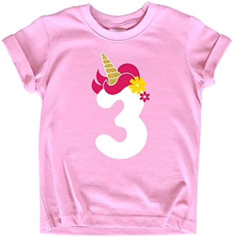 3. rođendanska djevojka Outfit Unicorn 3-godišnja TODDLER Treći rođendan Djevojke 3T