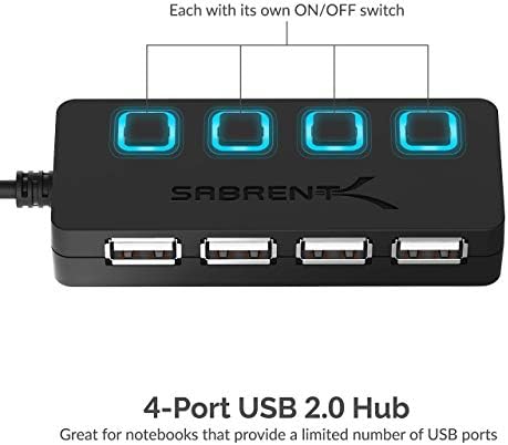 Sabrent 4-port USB 2.0 HUb + 22AWG 3 FEACT USB 3.0 produžni kabel