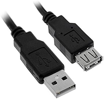 ACL 10 stopa USB 2.0 A mužjak do ženskog proširenja kabla, crna, 10 pakovanja