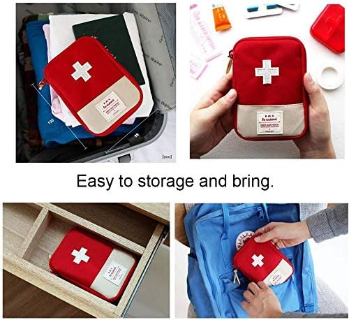 UpOne 2 paketa Trval prenosiva Mini putna torba za lijekove, komplet prve pomoći, mali džep za medicinsko skladištenje,