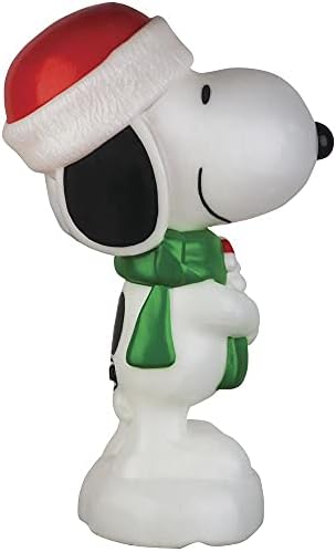 Lighted Blow Mould Kikiriki Snoopy Skulptura Ukras Prethodno Osvijetljeni Prikaz Vanjski Božić