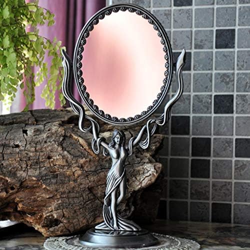 Malo kompaktno Kozmetičko ogledalo, Vintage Style 360° okretno podesivo postolje ogledala za šminkanje dvostrani