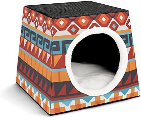 Aztec Patterns kreveti za mačke za zatvorene mačke slatka kuća za kućne ljubimce sklopivi Hideaway krevet