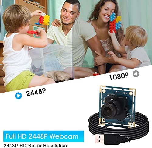 ALPCAM USB modul kamere Full HD 2448p Web kamera sa IMX179 senzorom, Plug and Play USB kamera sa 3.6 mm objektivom