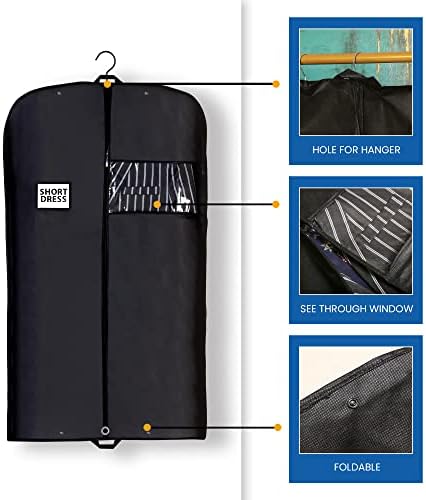Suit Inn 5pcs 40 inča Torbe za odjeću za putovanja i viseću odjeću - trajna torba za odijelo sa jakim zatvaračem,
