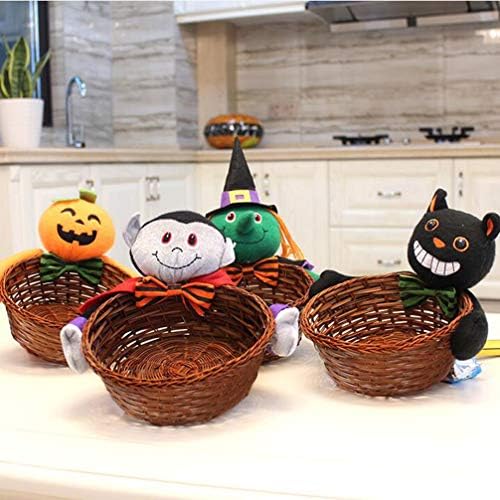 Zerodeko 2pcs Halloween Candy Basket pletena pletena korpa za hljeb držač za slatkiše Rustikalna seoska