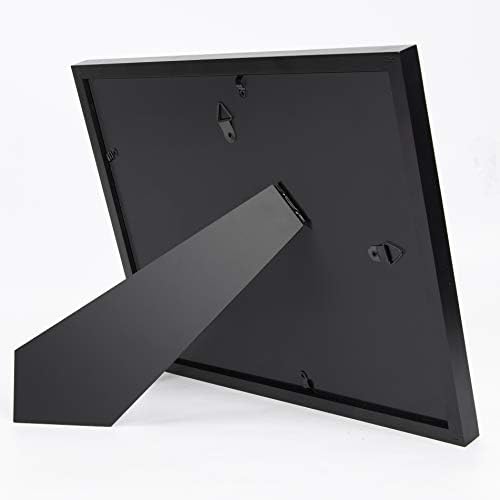 Iza vaše misli 11 X14 Real Wood + Real Glass Crna slika Foto okvir sa matičnim za 8 x10 ili 9 x12 za zid i tablicu uključen na gornji hardver