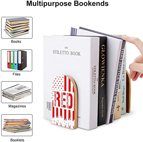 R. E. D zapamtite da su svi raspoređeni crveni petak Bookends dekorativni Print drveni krajevi knjiga