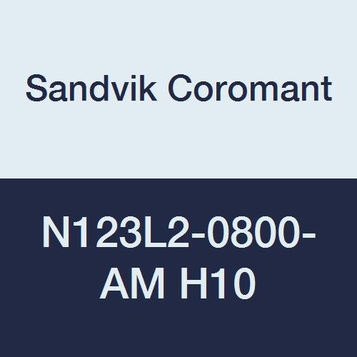 Sandvik Coromant Corocut 2-rubni karbidni umetci, klase H10, bez obzira, 2 reznih ivica, N123L2-0800-AM,