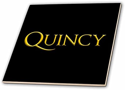 3drose Quincy elegantno ime za dječake u SAD-u. Elegantan poklon za amajliju-pločice